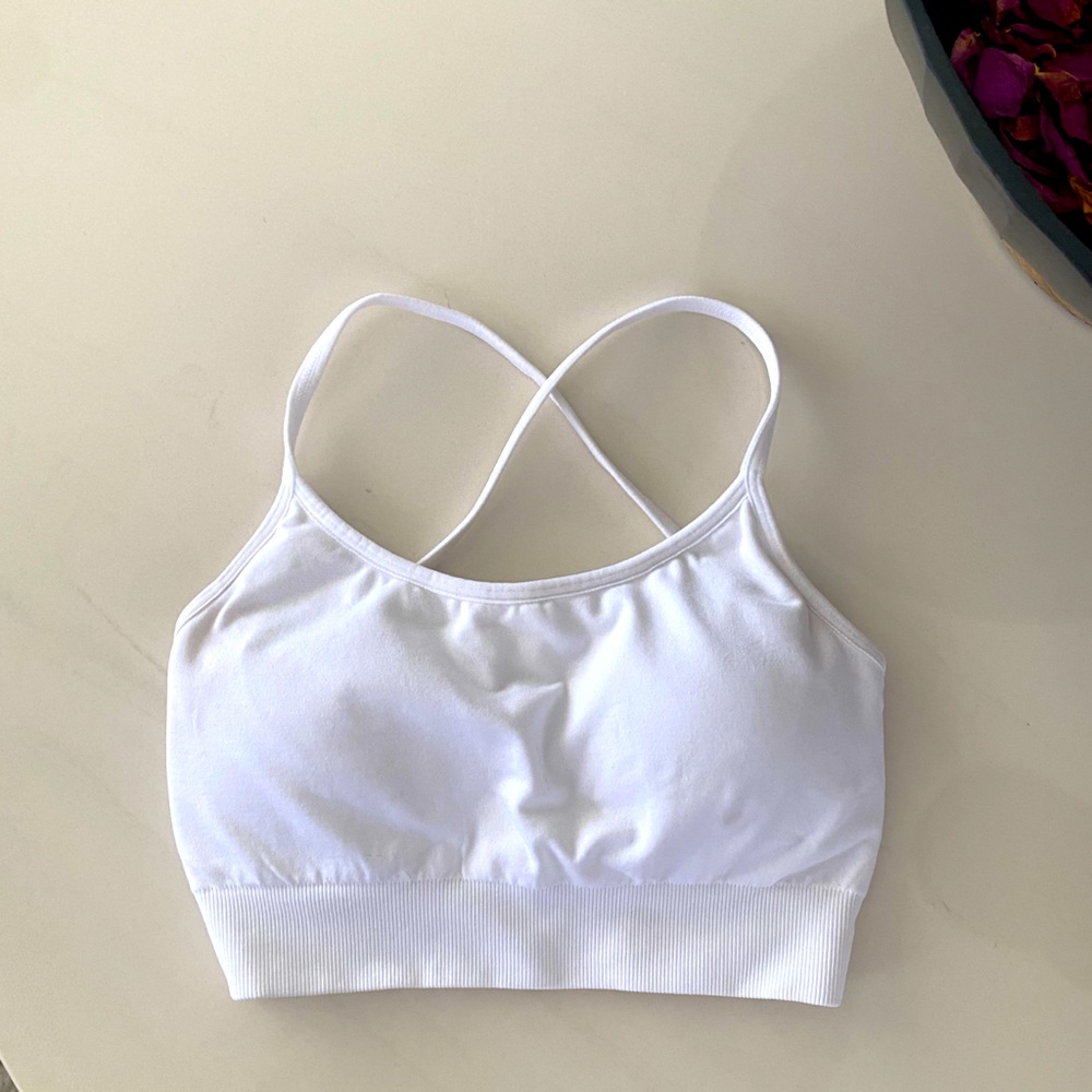 NVGTN White Invincible Sports bra